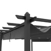 11.7' x 19.6' Retractable Pergola Canopy, Aluminum Pergola for Grill, Patio, Garden, Deck, Dark Grey