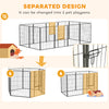 Dog Pen with Gate, 12 Panels Puppy Playpen, Dog Fence, 39