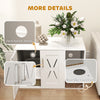Cat Litter Box Enclosure, Hidden Cat Litter Box Furniture with Scratching Board, 31.5