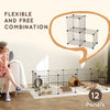Pet Playpen, DIY Cage House for Small Animals, Guinea Pigs, Hedgehogs, Black