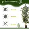 5FT Artificial Ficus Tree, Fake Tree with Leaves, Faux Plant in Nursery Pot for Indoor Decoration
