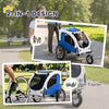 Elite II Dog Bike Trailer 2-In-1 Pet Stroller Cart Bicycle Wagon Cargo Carrier Attachment for Travel with Suspension and Storage Pockets, Light Grey