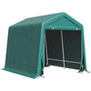 7.9' x 6.6' Garden Storage Tent, Patio Storage Shelter w/ Metal Frame and Double Zipper Doors