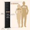 9-Tier DVD Shelf with 7 Adjustable Shelves, Slim CD Shelf, Holds 252 CDs, 147 DVDs or 189 Blu-rays, Black