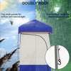 Camping Shower Tent, Portable Privacy Shelter with Solar Shower Bag, Removable Floor and Carrying Bag, Blue