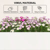 Vinyl Raised Garden Bed Kit, 3 x 3 x 1ft Modular Elevated Garden Box with Slotting Legs and Open Bottom, White