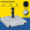66 lb Heavy Duty Patio Umbrella Stand Filled Umbrella Holder Market Umbrella Base for Outdoor Garden Backyard Light Grey