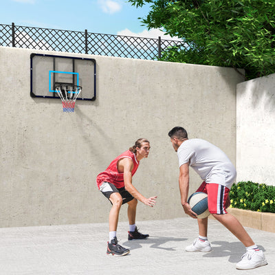Soozier Wall Mounted Basketball Hoop, Mini Hoop with 45