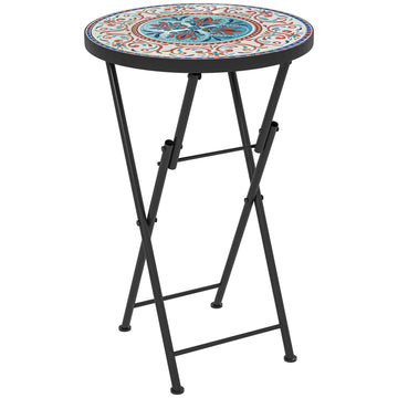 Mosaic Outdoor Patio Side Table, 14