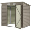 6 x 4FT Galvanized Garden Storage Shed, Metal Outdoor Shed with Double Doors and 2 Vents