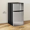 3.2 Cu Ft Compact Refrigerator, Mini Fridge with Freezer, Adjustable Shelves and Reversible Doors for Bedroom