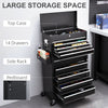 14 Drawer Rolling Tool Chest, Lockable Tool Storage Cabinet with Detachable Top Toolbox, Protective Liner