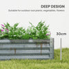 6 x 3 x 1ft Galvanized Raised Garden Bed, Reinforced Outdoor Planter Box with Open Bottom, Silver