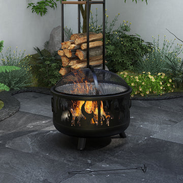 Outdoor Metal Fire Pit, 24