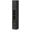 Tall Bathroom Cabinet, High Gloss Storage Cabinet with Doors and Adjustable Shelves, 11.8