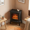 Electric Fireplace Heater, Freestanding Fireplace Stove with Realistic Flame Effect, Overheat Safety Protection, 750W/1500W