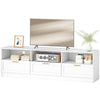TV Stand with Storage, Modern Entertainment Center with 3 Cabinets and 3 Open Shelves, for TVs up to 85