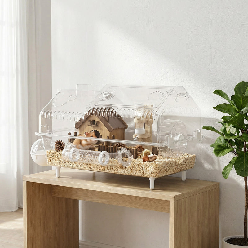 8 in 1 Hamster Cage with All Accessories for Dwarf Hamster, 21.5