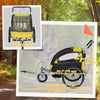 2-in-1 Bike Trailer for Kids, Foldable 2-Seat Baby Stroller with 5-Point Harness, Rubber Wheels, Storage Bag