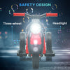 Qaba Electric Motorcycle for Kids, 6V Ride on Bubble Car with LED Headlight, Music, Pedal, for 2-5 Years Green