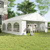 20' x 20' Heavy-duty Large Wedding Tent, Outdoor Carport Garage Party Tent, Patio Gazebo Canopy with Sidewall