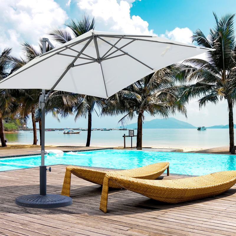 31 lbs Resin Round Market Umbrella Base Holder 19