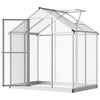 6' x 10' x 6.4' Walk-in Garden Greenhouse Polycarbonate Panels Plants Flower Growth Shed Cold Frame Outdoor Portable Warm House Aluminum Frame, Transparent