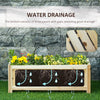 Foldable Elevated Planter Box, Wooden Raised Garden Bed for Backyard, Patio to Grow Vegetables, Herbs, Flowers, Natural
