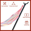 9.5'L Adjustable Hammock Stand Only, Heavy Duty Universal Garden Outdoor Camping Picnic Sun Bed Swing Metal Frame w/ Six Holes to Adjust, Black