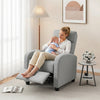 Fabric Recliner Sofa Manual Recliner, Home Theater Seating Single Reclining Sofa Chair with Padded Seat for Living Room