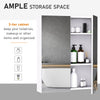 Wall Mount Medicine Cabinet with Mirror, Bathroom Mirror Cabinet Storage Organizer with Adjustable Shelf, Double Door Cupboard, Soft Closing, 23.5