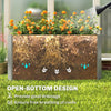 Set of 2 Galvanized Metal Planters for Outdoor Plants, 4' x 2' x 2' Raised Garden Bed, Distressed Dark Brown
