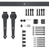 6.6FT Sliding Barn Door Track Kit, Heavy Duty Barn Door Hardware Kit, Fit 39