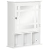 Bathroom Mirror Cabinet, Wall Mounted Medicine Cabinet, 3 Shelf Organizer for Kitchen, White