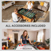 Soozier 53 in 5-in-1 Combo Multi Game Table with Foosball, Pool, Hockey, Table Tennis, Basketball for Adults