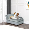 Pet Sofa Dog Couch Chaise Lounge Pet Bed with Storage Function Small Sized Dog Various Cat Sponge Cushioned Bed Lounge, Black