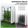 Raised Garden Bed Kit with Trellis, Plastic Raised Flower Bed with PE Cover and Zipper Door, 47 x 16 x 50 inch