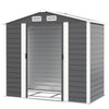 7' x 4' Outdoor Storage Shed, Metal Garden Shed with Lockable Doors and Gloves for Backyard, Garden, Patio, Dark Grey