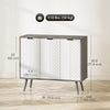 Modern Sideboard and Buffet, Dining Room Cabinet with Adjustable Shelves and 3 Doors, Grey