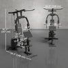 Soozier Multifunction Home Power Exercise Gym System Weight Training Exercise Workout Station Fitness Strength Machine for Whole Body Training Black