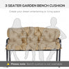 Porch Swing Cushion Garden Bench Cushion with Backrest, Non-Slip 3-Seater Soft Pad, 59.1