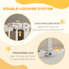 30 Inch Tall Pet Gate with Door Dog Gate and Barrier Indoor for Stairs, Pressure-Mounted Safety Gate, White