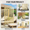 Metal Outdoor Privacy Screen, Freestanding Outdoor Divider with Stand, 79