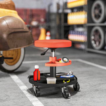 Rolling Garage Stool, 300 LBS Capacity Mechanic Stool with 2.5