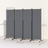 Folding Room Divider, Privacy Screen for Home Office Bedroom, 5.6FT Tall, Dark Grey
