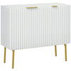 Modern Storage Cabinet Sideboard Buffet Cabinet with Gold Legs for Living Room Dining Room Hallway Black