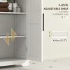 Bathroom Floor Cabinet, Farmhouse Bathroom Storage Cabinet with Adjustable Shelf, White