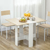 Drop Leaf Dining Table Wood Folding Table Multi-Use Side Table Dining Desk Space Saving Table, White/Oak