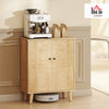 Storage Cabinet with Doors, Cupboard Organization with Shelf and Wood Legs, Storage Solution for Living Room, Bathroom