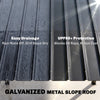 9' x 6' Hardtop Grill Gazebo, BBQ Gazebo with 2 Side Shelves and Galvanized Metal Slope Roof, Black
